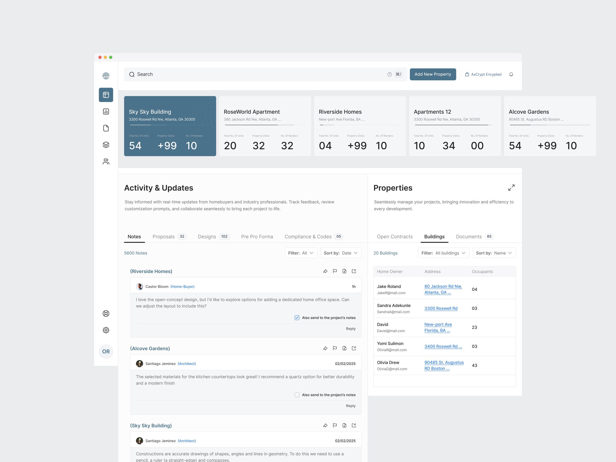 Mastr Byldr — AI-powered real estate and construction management platform dashboard